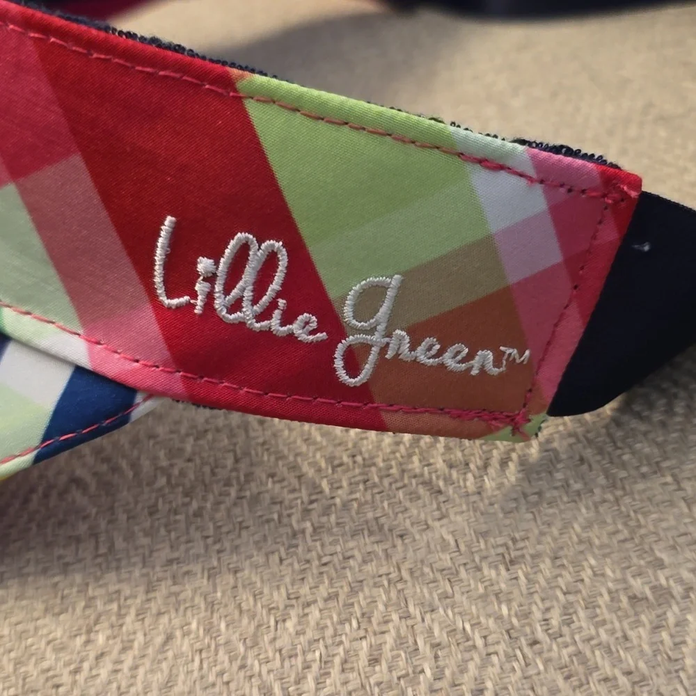 Lilly Green Plaid Fabric Sun Visor - Picture 4 of 4